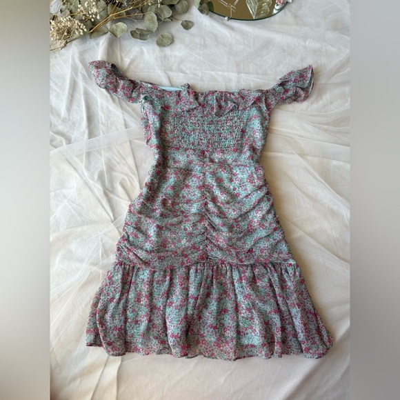 ASTR the Label Floral Ruched Ruffle Mini Dress - Picture 6 of 7
